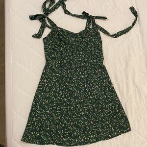 RIHOAS Dark Green Floral Dress